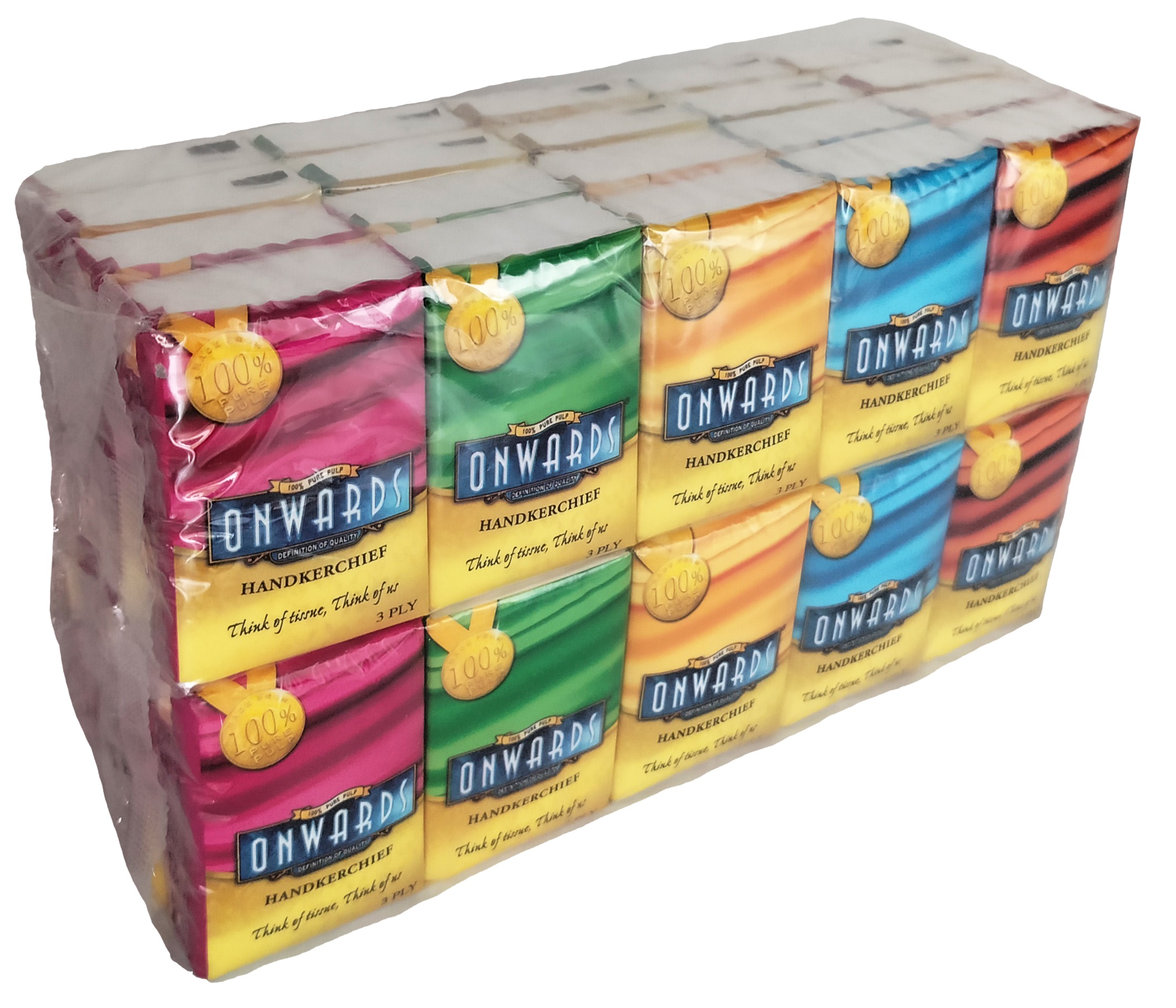 Onwards - Handkerchief  4 Tubesx x10 Packs x 8 Sheets